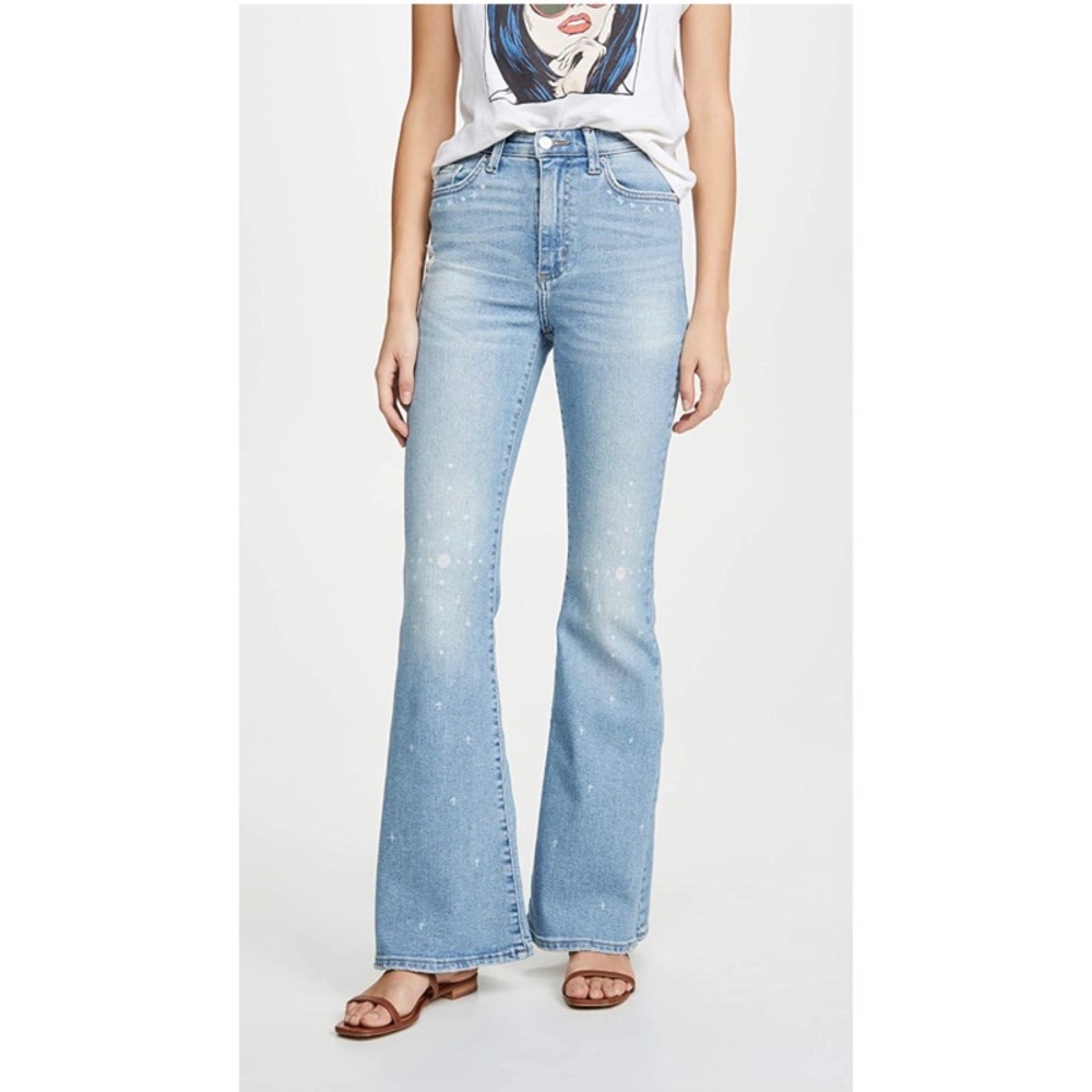 Free People Lee Desert Bleach Flare Jeans.Worn 1x